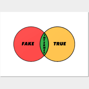 Venn Diagram Fake True Internet Posters and Art